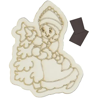 Трафарет с магнитом Снегурочка (148х210) (MG-003) (3+) (Песочный мир) - фото 2