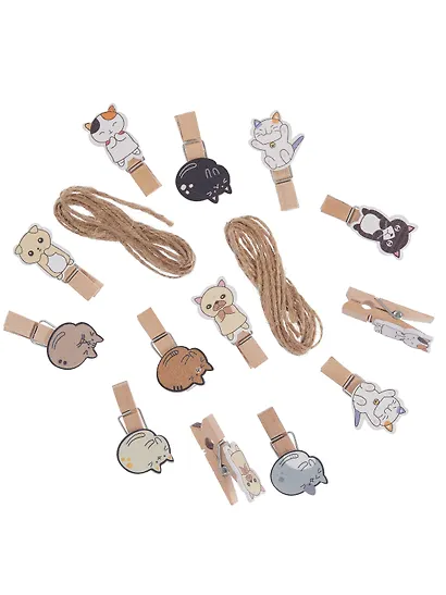 Набор Прищепки декоративные с веревкой Котики (10шт) (11-22535-8396) (упаковка)+Прищепки декоративные с веревкой Пушистики (10шт) (11-22535-8399) (упаковка) - фото 9
