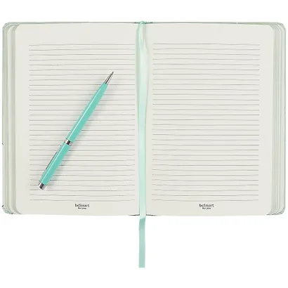 Книга для записей А5 160л лин. "Mur-Mur" 7БЦ, резинка, ляссе, тонир.блок - фото 3