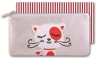 Пенал школьный Феникс+ "Котик" (б/наполн., 20x10см, к/з, аппликация, декор. вышивка, на молнии, инд. ПЭТ-упак.) - фото 1