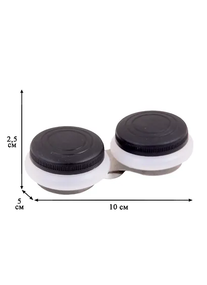 Масленка пластиковая двойная с крышкой, d=5см, h=3см, Сонет - фото 2