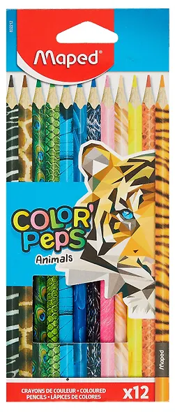 Карандаши цветные 12 цветов, "ColorPeps Monster", Maped - фото 1
