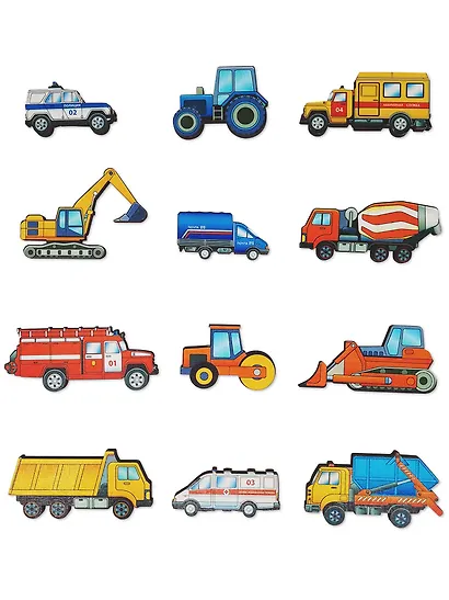 Набор "Транспорт на магнитах", 12 деталей - фото 3