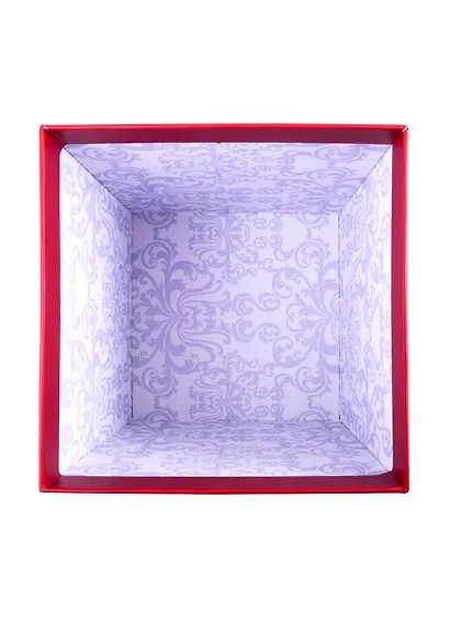 Коробка подарочная Цветочная фантазия 14,5*14,5*14,5см, декор.бант, картон - фото 3