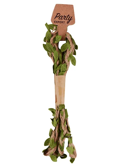 Тесьма джут с листочками, 2 м, моток с подвесом - фото 1