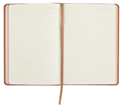 Ежедневник недат. А5 160л "Софт-тач" коричневый, кожзам, тв.переплет, декор УФ лак, офсет, ляссе - фото 6