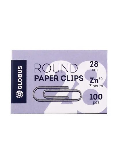 Скрепки 28мм 100шт, круглые, оцинк. - фото 2