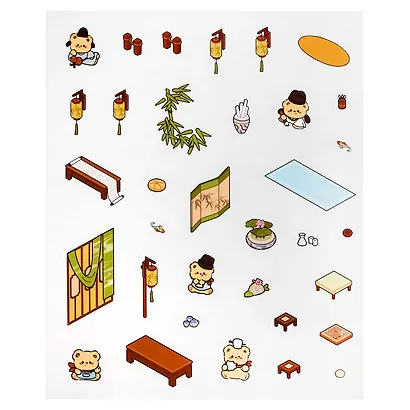 Набор наклеек с полем для создания миниатюрных сцен, размер 150х125 мм - фото 6