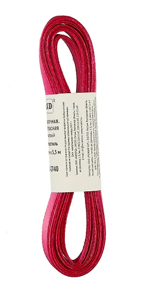 Лента упаковочная атласная Классика, 12 мм х5,5 м,малиновый - фото 2