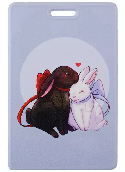 Чехол для карточек Аниме Кролики с сердечком - фото 1