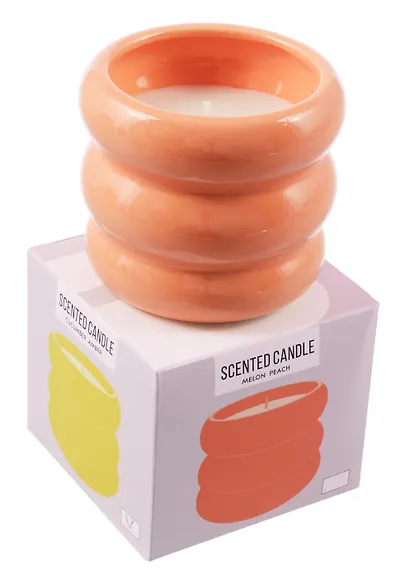 Свеча ароматическая в стакане «Melon Peach», 190г, коробка - фото 2