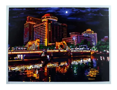 Скретчинг 30*40см Ночные города "Огни ночного города" - фото 2