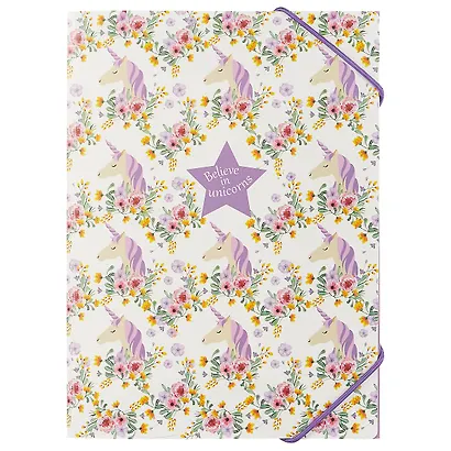 Папка на резинке «Единороги», А5 - фото 1