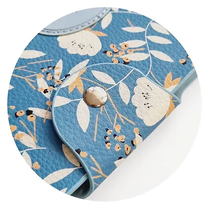 Тетрадь «Diary», А5, 96 листов в клетку, голубой, искусственная кожа, мягкий переплет - фото 5