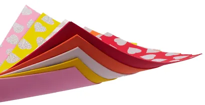 Набор для творчества, Набор цветной пористой резины голографические сердечки А4 Schreiber/Шрайбер 2мм, 5 листов, 5 цветов S 5554 - фото 5