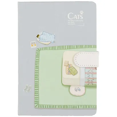 Блокнот с магнитной застёжкой «Котик в комнате», 128 листов, 19 х 13 см - фото 6