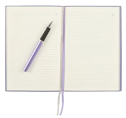 Ежедневник недат. А5 120л "Виннер" сиреневый + ручка шариковая, мягк.переплет, тиснение фольгой, блинтовое тиснение, офсет, ляссе, подар.упаковка - фото 5