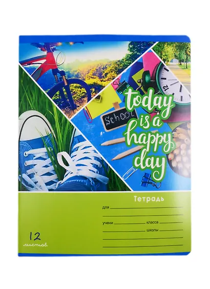 Тетрадь в клетку BG, "Мои каникулы", 12 листов, в ассортименте - фото 1