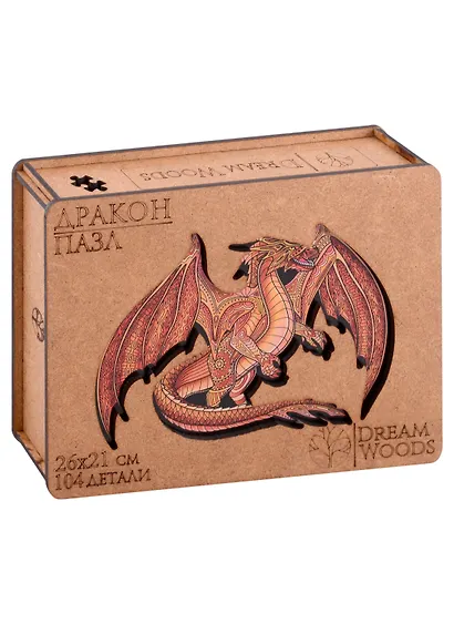 Пазл фигурный "Дракон", 104 детали - фото 1