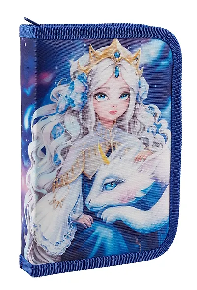 Пенал 1 отделение "Принцесса с драконом" 20*13,3*3,5 см, полиэстер - фото 1