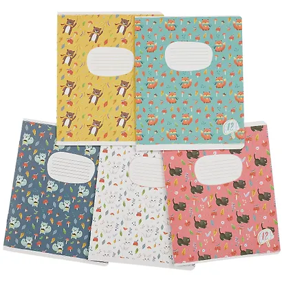 Тетрадь в клетку Academy Style, "Паттерн с животными", 12 листов, в ассортименте - фото 7