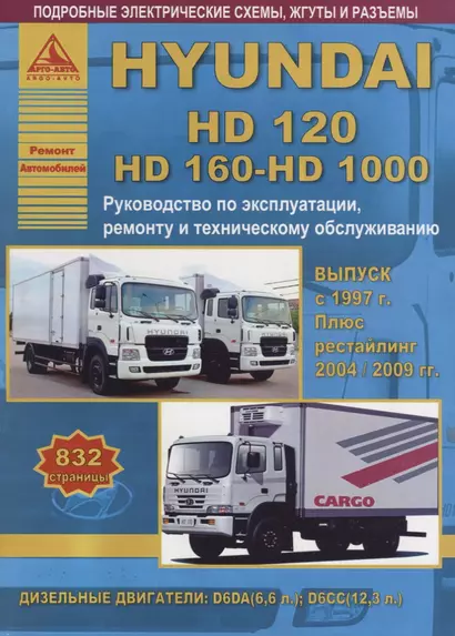 Hyundai HD120 / HD160 / HD1000 c 1997, рестайлинг 2004/2009 с  дизельными двигателями. Ремонт. Эксплуатация. ТО - фото 1