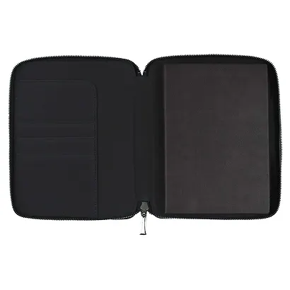 Ежедневник-органайзер недат. А5+ 120л "Шеврет экстра" коричневый, тв.переплёт с поролоном, иск.кожа, на молнии, ляссе, ПВХ-коробка - фото 5