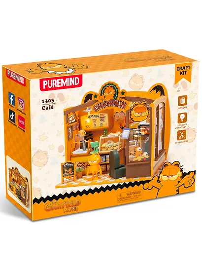 Диорама сборная с фигуркой Garfield Café 6973817323010 (PURM1) - фото 2