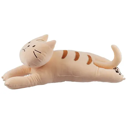 Мягкая игрушка Кот бежевый в полосочку на животе (60 см) - фото 2