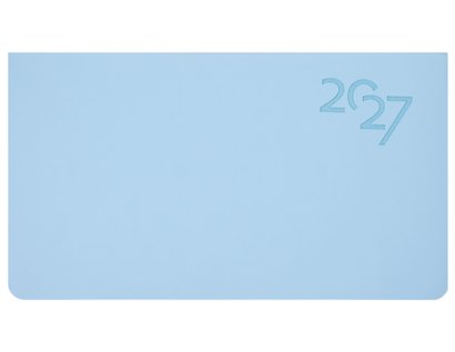 Планинг дат. 2027г. 64л "Soft Touch" голубая матча, иск.кожа, интегр.переплет, тонир.блок, скругл.углы, ляссе, инд.уп - фото 1