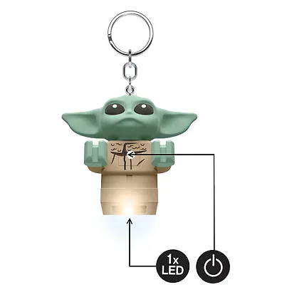 LGL-KE179AH Брелок-фонарик для ключей LEGO Star Wars - Малыш Грогу Мандалорец (The Mandalorian Grogu), возраст 6+ - фото 7