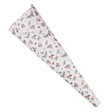 Бумага упаковочная 70*100см "Веточки с ягодами на белом" НГ,инд.уп. - фото 2