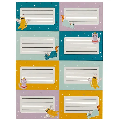 Наклейки для тетрадей 24шт "Кошечки" - фото 2