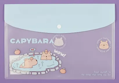 Папка-конверт А4 на кнопке "Capybara", ассорти - фото 5
