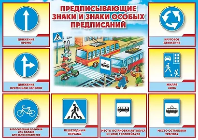 Комплект из 4-х плакатов "Дорожные знаки" с методическими рекомендациями. ФГОС. ФГОС ДО. ФООП - фото 3