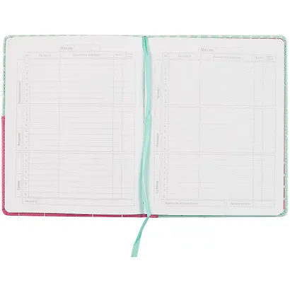 Дневник школьный Феникс+, "Кот розовый на мятном" - фото 2