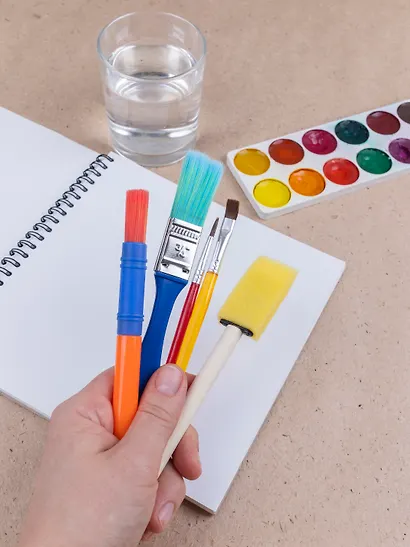 Набор детских кистей 4 шт,со спонжем (11-21657-DIY-5) - фото 2