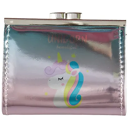 Кошелёк с застежкой Единорог (голография) (PU) (10х9) (блистер) (12-07373-ZT405-1341) - фото 1