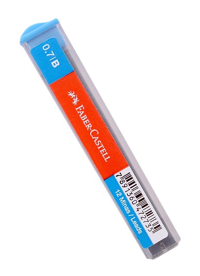 Грифели для механических карандашей Faber-Castell "Polymer", 12шт., 0,7мм, B - фото 3
