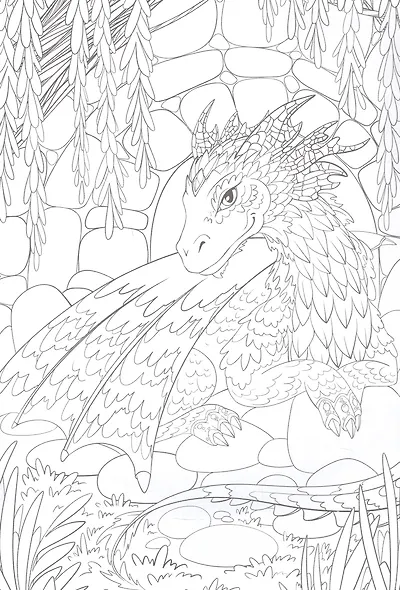 Таинственные драконы: книжка-раскраска - фото 4