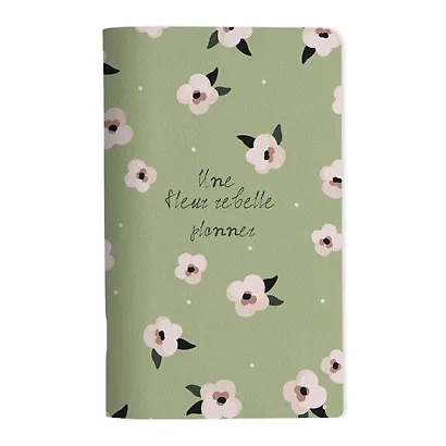 Планер недатированный 32 листа 130х210 мм "Pretty", зеленый, мягкий переплет, ламинация, скрепка - фото 5