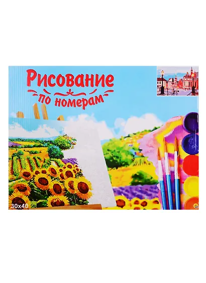 Набор для раскрашивания по номерам ТМ Рыжий Кот Холст Вечерняя площадь 30х40см Х-9130 - фото 1