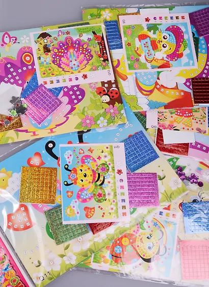 Аппликация блестящими подушечками (пакет) с подв., 12 видов (11-01488-Q) - фото 3