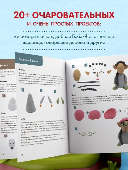 ЛЕС ЧУДЕС из ПЛАСТИЛИНА. Лепим СКАЗКУ шаг за шагом из простых форм - фото 5