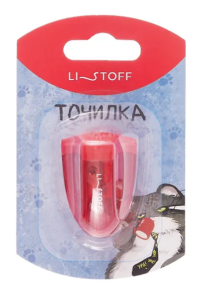 Точилка «Манул Манулыч», 1 отверстие, пластик, Listoff, с контейнером - фото 1