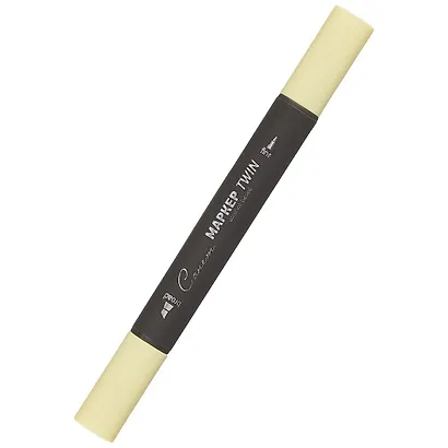 Маркер художественный "Сонет" лимонный, двухсторон., тонк. и широк.долото, Сонет - фото 1