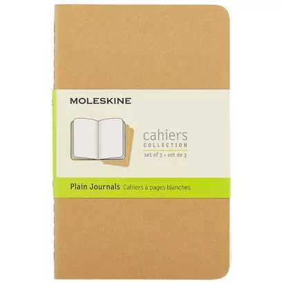 Набор книг для записей Moleskin Cahier Journal Pocket, 3 штуки, мягкая обложка, 32 листа, А6 - фото 1