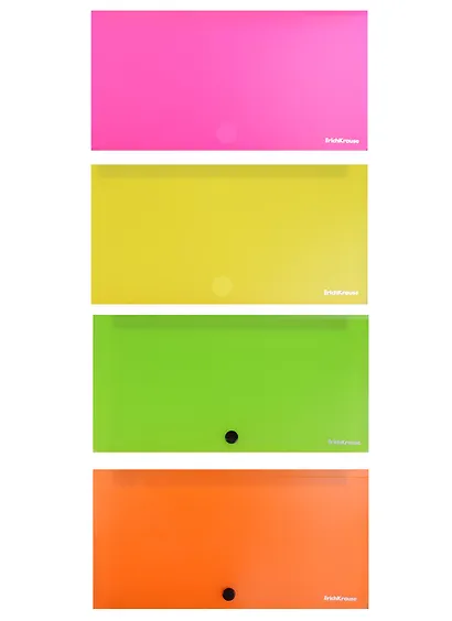Папка на кнопке «Neon», 12 отделений, Erich Krause, 13.5 x 26 см - фото 4