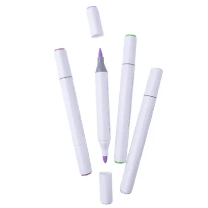 Маркеры акриловые 04цв "Сонет. Пастельные цвета" перо кисть/пуля, блистер, ЗХК - фото 2