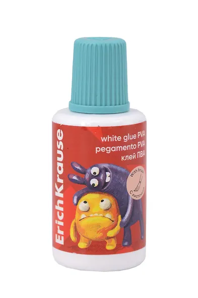 Клей ПВА 20мл "Jolly Friends" с кисточкой, Erich Krause - фото 2